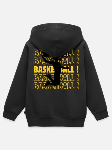 basketbal basketbal - Kinder Premium zip hoodie biologisch - zwart