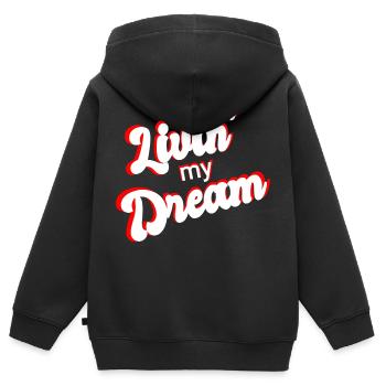 Livis mon rêve - Sweat Premium à capuche zippé enfant bio - noir - Dos - AI Model Kid Male (0cm)
