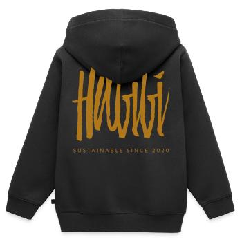 Habibi by MexxWolf - Kinder Premium Organic Zip Hoodie - Schwarz - Hinten - AI Model Kid Male (0cm)