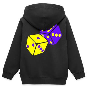 Cube - Sweat Premium à capuche zippé enfant bio - noir - Dos - AI Model Kid Male (0cm)