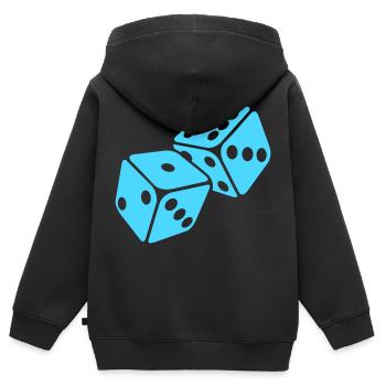cube - Kids Premium Organic Zip-up Hoodie - black - Back - AI Model Kid Male (0cm)