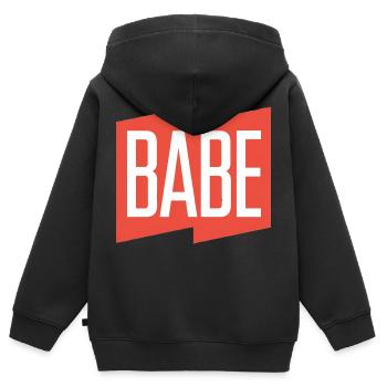 BABE - Sweat Premium à capuche zippé enfant bio - noir - Dos - AI Model Kid Male (0cm)