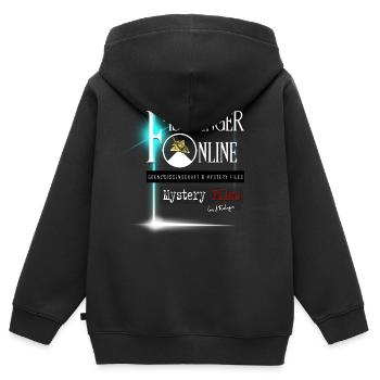 Fischinger Online en grand avec Mystery Files | abrégé - Sweat Premium à capuche zippé enfant bio - noir - Dos - AI Model Kid Male (0cm)