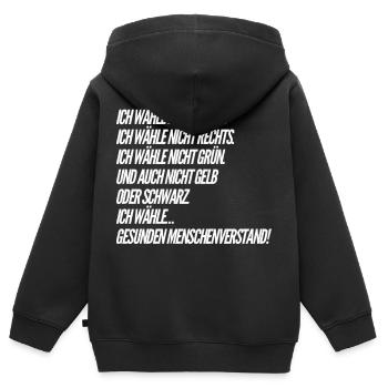 Bundestag elections - Kids Premium Organic Zip-up Hoodie - black - Back - AI Model Kid Male (0cm)