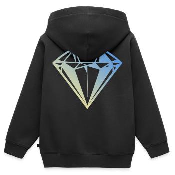 Bijou en diamant - Sweat Premium à capuche zippé enfant bio - noir - Dos - AI Model Kid Male (0cm)