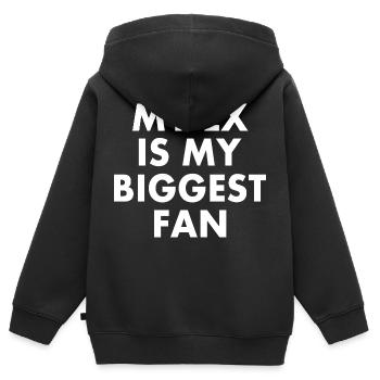 my ex is my biggest fan - Sweat Premium à capuche zippé enfant bio - noir - Dos - AI Model Kid Male (0cm)