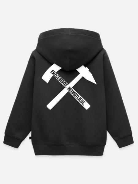 Heimatliebe Erzgebirge - Kinder Premium Organic Zip Hoodie - Schwarz