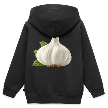 Ail - Sweat Premium à capuche zippé enfant bio - noir - Dos - AI Model Kid Male (0cm)