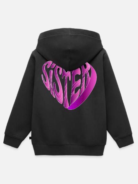 SCHWESTER - Kinder Premium Organic Zip Hoodie - Schwarz