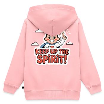GARDEZ L’ - Sweat Premium à capuche zippé enfant bio - rose - Dos - AI Model Kid Female (0cm)