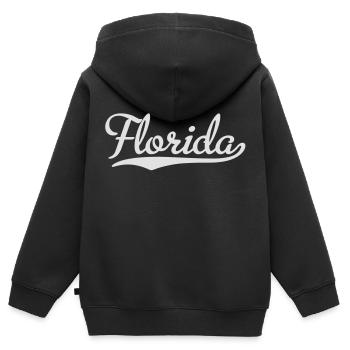 Florida - Kinder Premium Organic Zip Hoodie - Schwarz - Hinten - AI Model Kid Male (0cm)