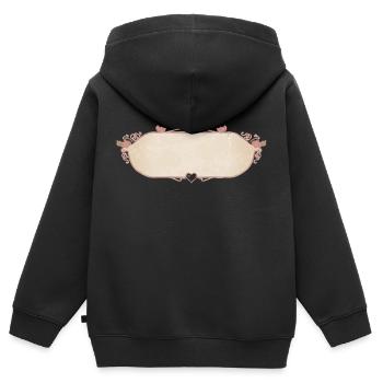 Vintage-Schild - Kinder Premium Organic Zip Hoodie - Schwarz - Hinten - AI Model Kid Male (0cm)