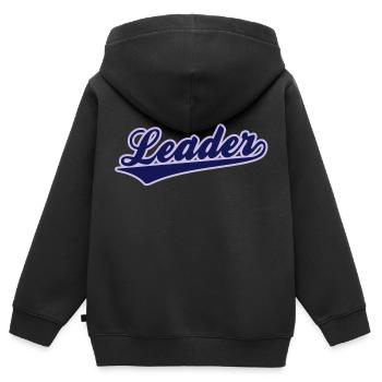 Leader - Sweat Premium à capuche zippé enfant bio - noir - Dos - AI Model Kid Male (0cm)