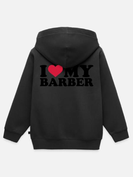 Barbier - Kinder Premium Organic Zip Hoodie - Schwarz