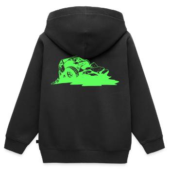 Offroad 4X4 - Kids Premium Organic Zip-up Hoodie - black - Back - AI Model Kid Male (0cm)