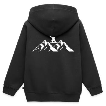 Snowboard Snowboarder - Sweat Premium à capuche zippé enfant bio - noir - Dos - AI Model Kid Male (0cm)