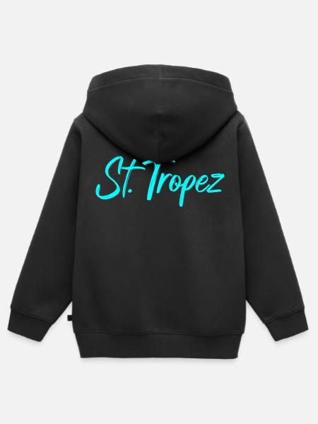 Saint Tropez Frankrijk - Kinder Premium zip hoodie biologisch - zwart