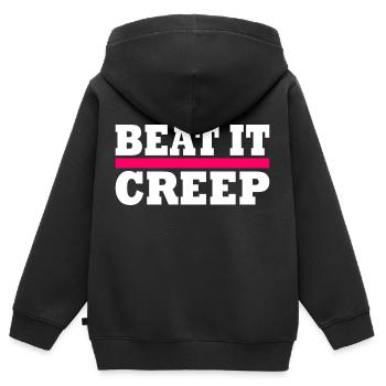 Beat it creep - Sweat Premium à capuche zippé enfant bio - noir - Dos - AI Model Kid Male (0cm)