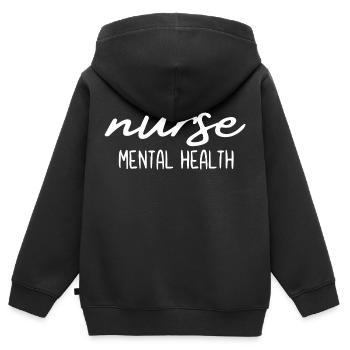 Krankenschwester Psychische Gesundheit - Kinder Premium Organic Zip Hoodie - Schwarz - Hinten - AI Model Kid Male (0cm)