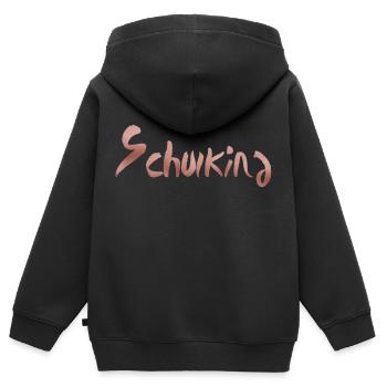 Schulkind - Kinder Premium Organic Zip Hoodie - Schwarz - Hinten - AI Model Kid Male (0cm)