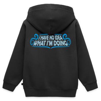 Aucune idée - Sweat Premium à capuche zippé enfant bio - noir - Dos - AI Model Kid Male (0cm)