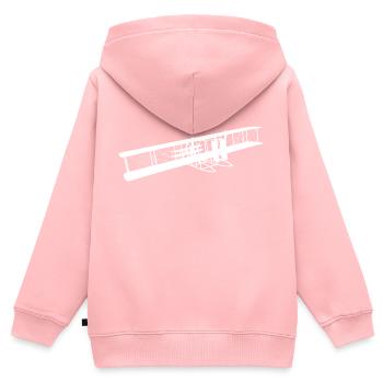Historisches Motorflugzeug von 1905 - Kinder Premium Organic Zip Hoodie - Rosa - Hinten - AI Model Kid Female (0cm)