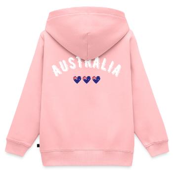 Australia - Kids Premium Organic Zip-up Hoodie - rose - Back - AI Model Kid Female (0cm)