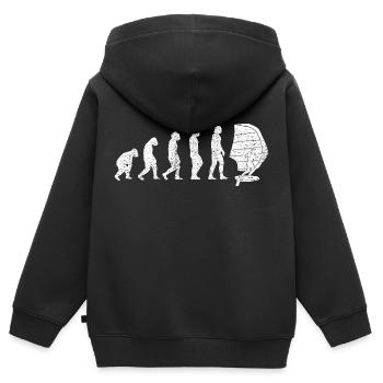 Windsurfer Windsurfer Surf Kitesurfer Cadeau - Sweat Premium à capuche zippé enfant bio - noir - Dos - AI Model Kid Male (0cm)