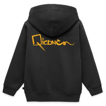 Qigong Dragon gold - Kinder Premium Organic Zip Hoodie - Schwarz - Hinten - AI Model Kid Male (0cm)