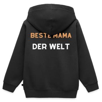 Beste Mama der Welt - Kinder Premium Organic Zip Hoodie - Schwarz - Hinten - AI Model Kid Male (0cm)