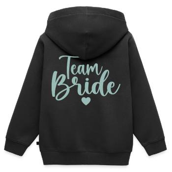 Team bride - Kids Premium Organic Zip-up Hoodie - black - Back - AI Model Kid Male (0cm)