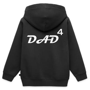 Dog Hund - Kinder Premium Organic Zip Hoodie - Schwarz - Hinten - AI Model Kid Male (0cm)