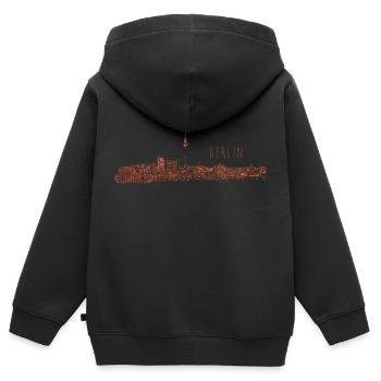 Berlin deutschland techno rave musik party reisen - Kinder Premium Organic Zip Hoodie - Schwarz - Hinten - AI Model Kid Male (0cm)