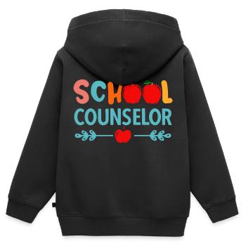 Back To School Lehrer Schule Vintage Schüler - Kinder Premium Organic Zip Hoodie - Schwarz - Hinten - AI Model Kid Male (0cm)