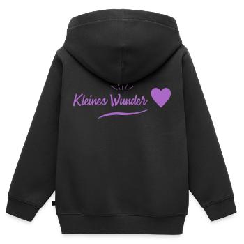 schwangerschaft - wunschkind - Kinder Premium Organic Zip Hoodie - Schwarz - Hinten - AI Model Kid Male (0cm)
