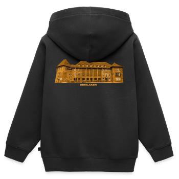 Dinslaken Town Hall Rhine Castle North Rhine-Westphalia - Kids Premium Organic Zip-up Hoodie - black - Back - AI Model Kid Male (0cm)