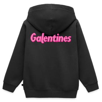 Galentine - Kinder Premium Organic Zip Hoodie - Schwarz - Hinten - AI Model Kid Male (0cm)