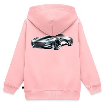 futuristic car - Kids Premium Organic Zip-up Hoodie - rose - Back - AI Model Kid Female (0cm)