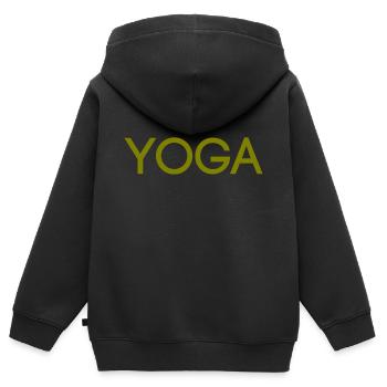 Yoga - Meditation - Mental Erholung - Relax - Kinder Premium Organic Zip Hoodie - Schwarz - Hinten - AI Model Kid Male (0cm)