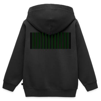 barcode - Kinder Premium Organic Zip Hoodie - Schwarz - Hinten - AI Model Kid Male (0cm)