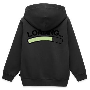 Loading - Kids Premium Organic Zip-up Hoodie - black - Back - AI Model Kid Male (0cm)