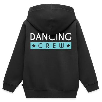 Dancing Crew - Kinder Premium Organic Zip Hoodie - Schwarz - Hinten - AI Model Kid Male (0cm)