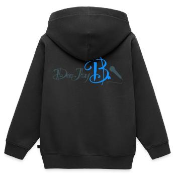 deejay b logo - Kinder Premium Organic Zip Hoodie - Schwarz - Hinten - AI Model Kid Male (0cm)
