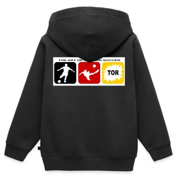 Fussball Deutschland Trikot Uniform Soccer - Kinder Premium Organic Zip Hoodie - Schwarz - Hinten - AI Model Kid Male (0cm)