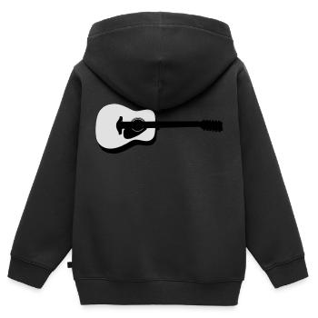 Gitarre - Kinder Premium Organic Zip Hoodie - Schwarz - Hinten - AI Model Kid Male (0cm)