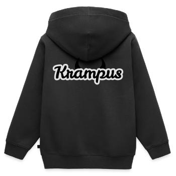 Krampus mit Hörnern - Kinder Premium Organic Zip Hoodie - Schwarz - Hinten - AI Model Kid Male (0cm)