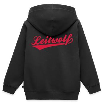 Chef de la meute - Sweat Premium à capuche zippé enfant bio - noir - Dos - AI Model Kid Male (0cm)