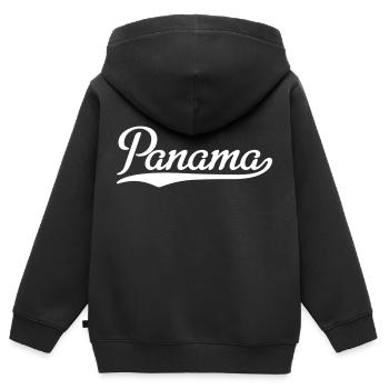 Panama - Sweat Premium à capuche zippé enfant bio - noir - Dos - AI Model Kid Male (0cm)