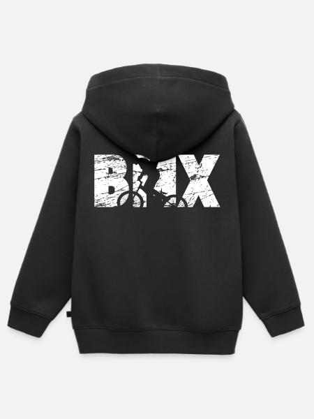BMX - Kinder Premium Organic Zip Hoodie - Schwarz