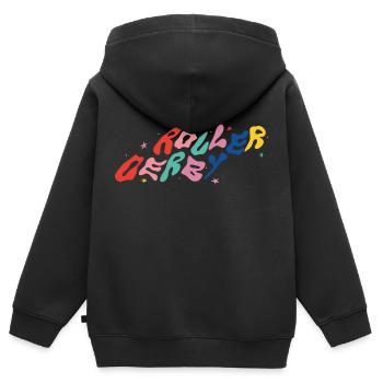 Roller Derby - Sweat Premium à capuche zippé enfant bio - noir - Dos - AI Model Kid Male (0cm)